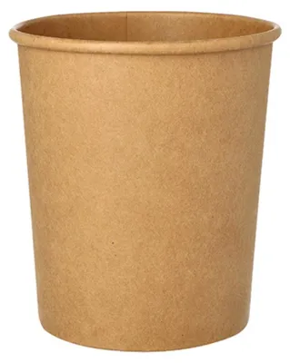 Produktbild von 25 Suppenbecher mit Deckel , Schalen Pappe rund 940 ml Ø 11,5 cm · 13 cm braun