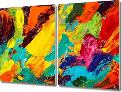 Produktbild von Coloray Hackbrett Küchenbrett Kochplattenabdeckung Schneidebrett Herdabdeckplatte 2x40x52 cm - bunte Farbe