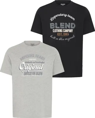 Produktbild von Blend BHBenop 2 Pack Herren T-Shirt Kurzarm Shirt 100% Baumwolle regular fit