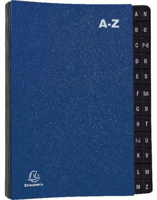 Immagine prodotto di EXACOMPTA 57222E Cartella da tavolo EXACOMPTA, DIN A4, A-Z, 24 scomparti, blu