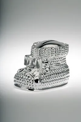 Produktbild von Spardose Schuh versilbert H 7,5cm