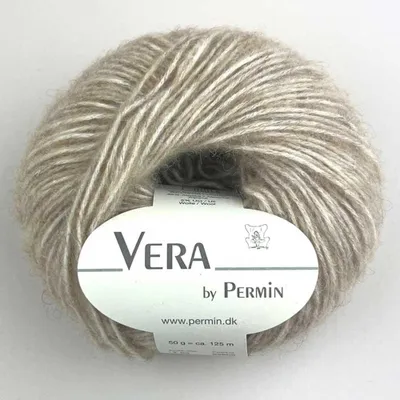 Imagen del producto de Vera by Permin – Hilo Chainette Todo el Año Alpaca Bebé y Algodón (125m/50g) (18 arena)