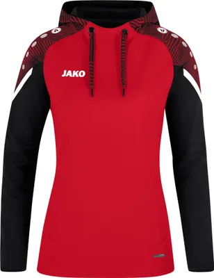 Produktbild von Jako Performance Kapuzensweat Damen - Rot / Schwarz