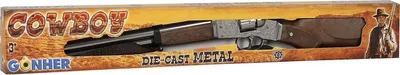 Image de Fusil de cow-boy en métal argenté - 8 coups