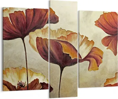 Produktbild von Bild auf Leinwand - Leinwandbild - Mohn Blume Wiese - 95x80cm - Wand Bild - Wanddeko - Wandbilder - Leinwanddruck - Bilder - Kunstdruck - Wanddekoration - Leinwand bilder - Wandkunst - CB95x80-3760