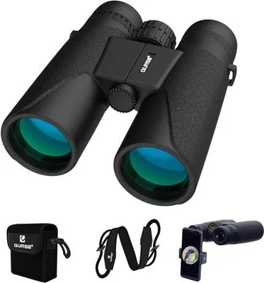 Produktbild von Fernglas 12x42 mit Telefonadapter. Kompaktes Fernglas für Erwachsene, geeignet für Vogelbeobachtung, Reisen, Ausflüge, Jagd, Tierbeobachtung, Outdoor-Aktivitäten, Sportveranstaltungen und Konzerte
