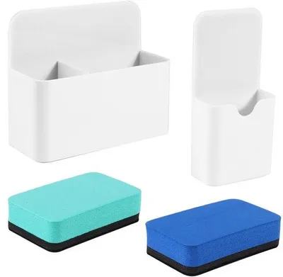 Produktbild von Magnetische Pinnwandhalter, 2er Set magnetische Pinnwandhalter mit Whiteboard-Tintenstahlfüllerhalter, Pinnwandhalter, Büroartikel, Schule, Klassenzimmer