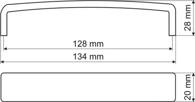 Obrázek produktu pro Rukojeť UN94, saténový nikl, 128 mm