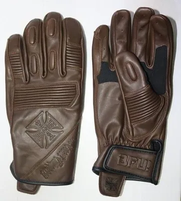 Produktbild von WCC West Coast Choppers Motorrad Leder Handschuh BFU Tobacco Brown-XXL