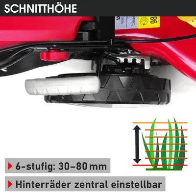 Produktbild von Brast 1004179001, Schieberasenmäher, 50,8 cm, 3 cm, 8 cm, 2800 RPM, 4-Takt-Schmieröl