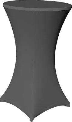 Produktbild von Stehtisch Husse Anthrazit Ø 60 cm mit Fußlaschen Stretch