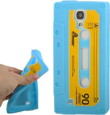 Produktbild von Silikon Hülle Kassette für Handy Samsung Galaxy S4 GT-I9500 / GT-I9505 / LTE+ GT-I9506 / Value Edition GT-I9515 blau