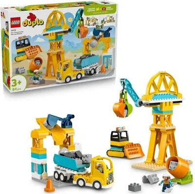 Produktbild von LEGO DUPLO Mein Stadt Baustelle & 3-in-1 Baufahrzeuge, Kreatives Bauspielzeug, Bauset für Kleinkinder
