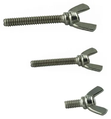 Productafbeelding van Vleugelschroeven M6 x 10 mm - Set van 50 Stuks Roestvrij Staal