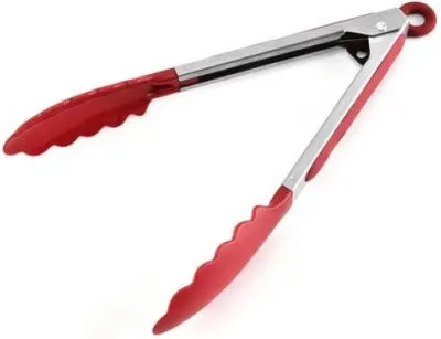 Zdjęcie produktu dla Go Go Gadget – Szczypce do grilla z silikonu – szczypce kuchenne i do serwowania – 20 cm – czerwone
