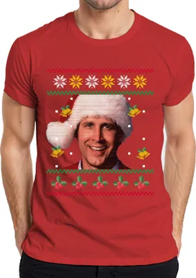 Produktbild von Clark Schöne Bescherung bei den Griswolds - Ugly Christmas Sweater Weihnachten Herren T-Shirt, Rot, S