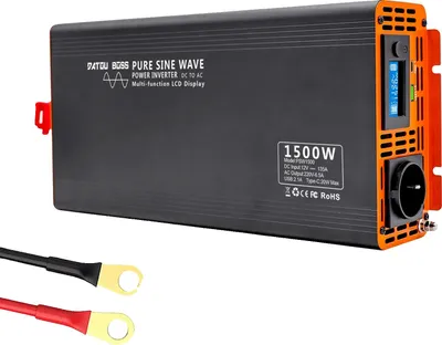 Obrázek produktu pro Střídač s čistou sinusovou vlnou, vysoká účinnost, všestranná kompatibilita, EU střídač 1500W, 24V