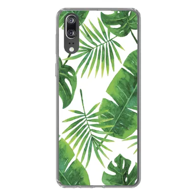 Produktbild von MuchoWow® Handyhülle Schutzhülle Hülle für Huawei P20 Tropisch - Blätter - Muster Silikon Softcase Handy Hülle - Hardcover