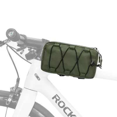 Immagine prodotto di ROCKBROS borsa telaio bicicletta borsa tubo superiore 1L borsa telaio bici da strada MTB borsa verde