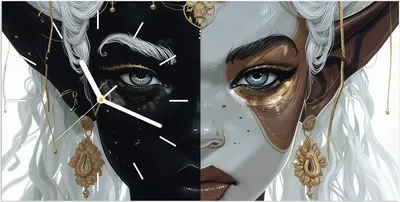 Produktbild von Wanduhr aus Glas mit Motiv Dualer Elf- 60 x 30 cm - inkl. Aufhängesystem