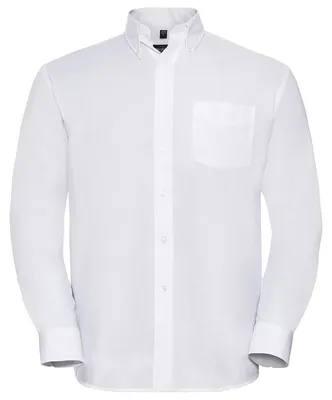 Produktbild von Russell Oxford Herren Hemd, langärmlig, pflegeleicht FK744 (49) (Weiß)