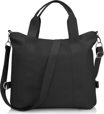 Productafbeelding van Dameshandtas, groot, waterdicht, nylon, XL, zwart, 40x35x15 cm
