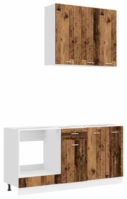 Produktbild von vidaXL Kücheneinheit LYON 5 Stk. Altholz Holzwerkstoff