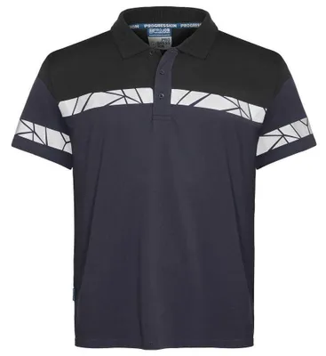 Immagine prodotto di Projob - Polo da uomo, modello "7003", tessuto piqué ET1030 (taglia XXL) (blu navy/nero)