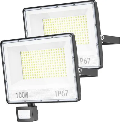 Obrázek produktu pro LED reflektor 100W - Venkovní osvětlení s pohybovým senzorem, vodotěsné (IP67)