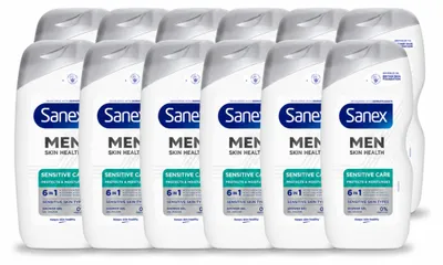 Produktbild von 12 x Sanex Men Sensitive Douchegel - 400 ml - Vorteilspackung - 12 Stücke