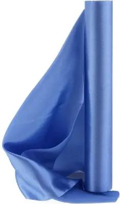 Immagine prodotto di Tessuto di raso liscio, runner da tavola, blu scuro, 0,36 x 9 m