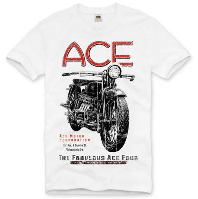 Produktbild von style3 Motorrad ACE T-Shirt Herren Biker Bike Tattoo