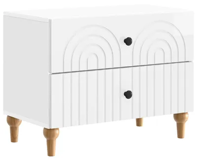 Obrázek produktu pro Noční skříňka Bílá s vysokým leskem 62 x 34,5 x 48 cm