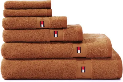 Zdjęcie produktu dla Ręcznik Tommy Hilfiger Legend, kolor koniakowy, wymiary 50 x 100 cm