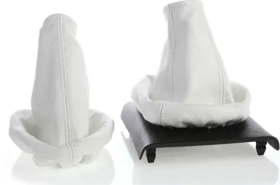 Produktbild von Schaltsack + Handbremssack passend für Opel Corsa C Bj. 2000-2006 weißes Leder
