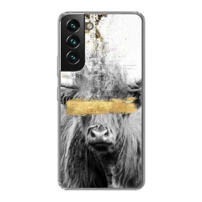 Produktbild von MuchoWow® Handyhülle Schutzhülle Hülle für Samsung Galaxy S22 Plus Schottischer Highlander - Gold - Abstrakt Silikon Softcase Handy Hülle - Schutzabdeckung