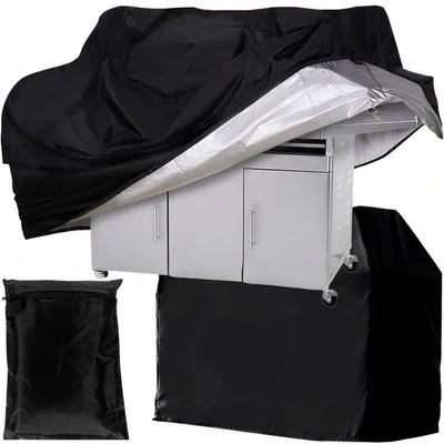 Produktbild von Grillabdeckung 145 × 61 × 117 cm, wasserdichte Schutzhülle für Gasgrill, UV-beständig, Oxford-Gewebe