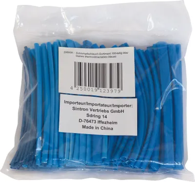 Produktbild von Schrumpfschlauch-Sortiment, 100-teilig, blau