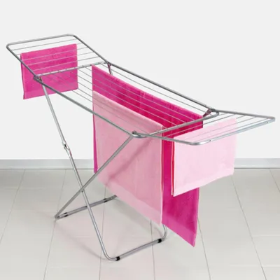 Produktbild von METALTEX Flügelwäschetrockner Vulcano – faltbarer Wäscheständer epoxybeschichtet mit kindersicherer Verriegelung, Trockenständer 180 × 55 × 100 cm