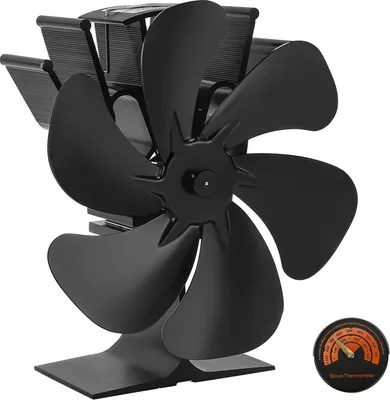 Immagine prodotto di SWANEW Ventilatore per stufa Ventilatore per stufa senza elettricità Ventilatore a 6 pale Riscaldatore Ventilatore senza elettricità Ventilatore per stufa