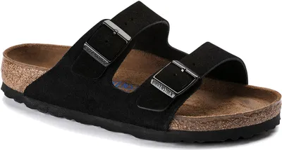 Produktbild von Birkenstock Arizona Wildleder Leder Sandale Schwarz – 7 Großbritannien - 40 EU - 9/9,5F -7/7,5M US / Schwarz