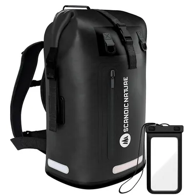 Produktbild von SCANDIC NATURE PIONEER 35L Rucksack wasserdicht Rolltop schwarz Outdoor