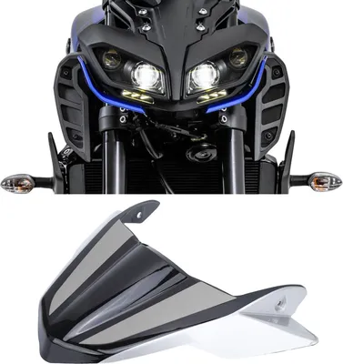 Zdjęcie produktu dla Osłona przednia Winglet Przepływ powietrza Deflektor powietrza Zamiennik do Yamaha MT‑09 FZ‑09 2017‑2020 Szary