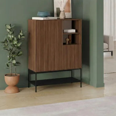 Obrázok produktu pre Skye Decor, kvalitná konzolová zostava (3-dielna) z dreva orech Milano | 100% melamín