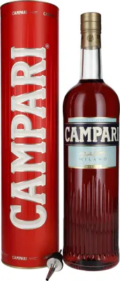 Image de Campari Bitter 25% Vol. 3l en boîte cadeau avec Bec verseur