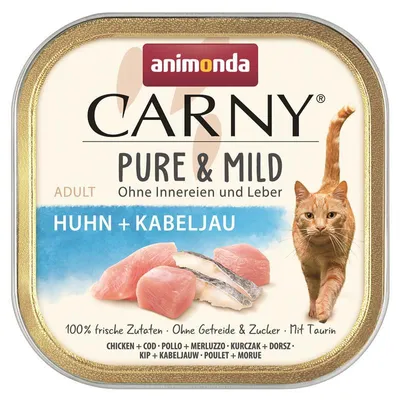 Produktbild von animonda Carny 4017721839464, Adult, jede Rasse, Huhn, Kabeljau, 100 g, Getreidefrei, Ohne Soja