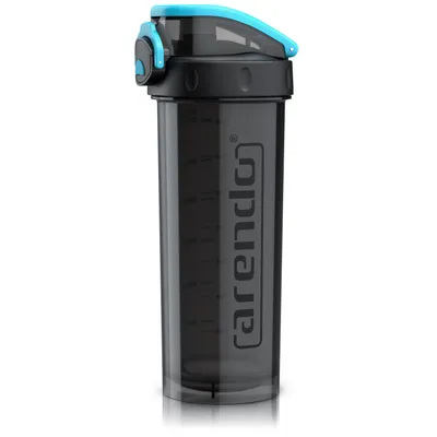 Immagine prodotto di Arendo protein shaker con scala di misurazione, trasparente - 800 ml, coperchio svitabile, boccaglio, con cannuccia per bere, lavabile in lavastoviglie