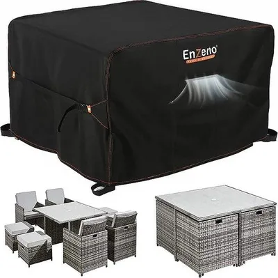 Productafbeelding van Famanu beschermhoes voor tuinmeubels - Waterdicht, 125 x 125 x 74 cm