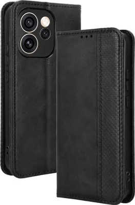 Produktbild von OPPO Reno15 Pro Hülle - Coverup Vintage Style Klapphülle - Schwarz