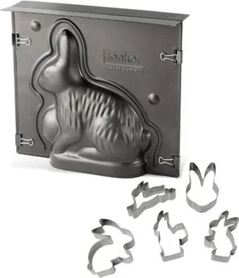 Obrázok produktu pre súprava 3D foriem na veľkonočné zajačiky a 5 foriem na vykrajovanie zajačikov - ZENKER